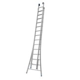 Ladder Type C gecoat dubbel uitgebogen 2x14 sporten + gevelrollen