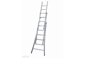 Solide Ladder Type D gecoat driedelig uitgebogen 3x6 sporten