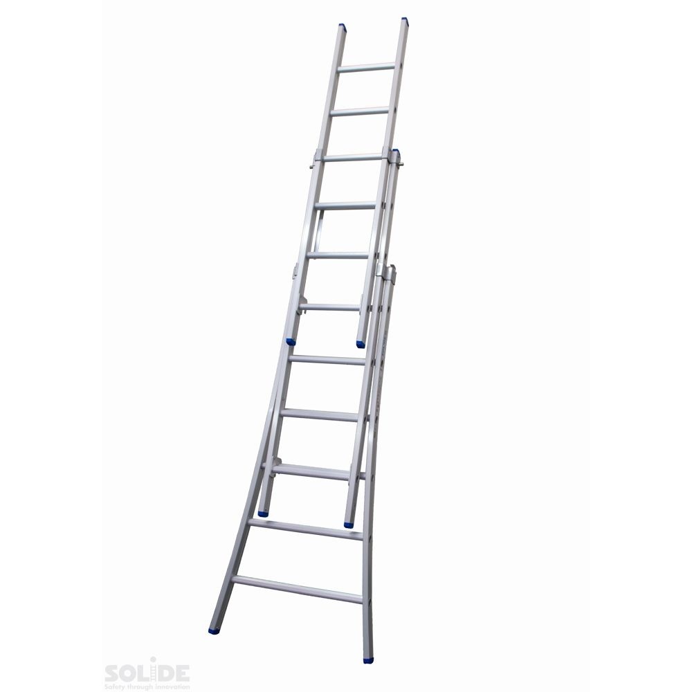Ladder Type D gecoat driedelig uitgebogen 3x6 sporten
