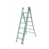 Ladder Type D gecoat driedelig uitgebogen 3x6 sporten