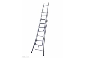 Solide Ladder Type D gecoat driedelig uitgebogen 3x7 sporten