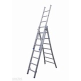 Ladder Type D gecoat driedelig uitgebogen 3x7 sporten