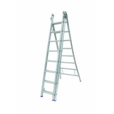 Ladder Type D gecoat driedelig uitgebogen 3x8 sporten