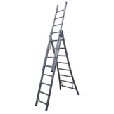 Ladder Type D gecoat driedelig uitgebogen 3x8 sporten