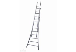 Solide Ladder Type D gecoat driedelig uitgebogen 3x9 sporten