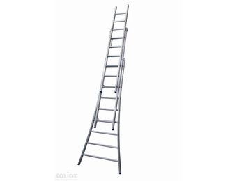 Solide Ladder Type D gecoat driedelig uitgebogen 3x9 sporten