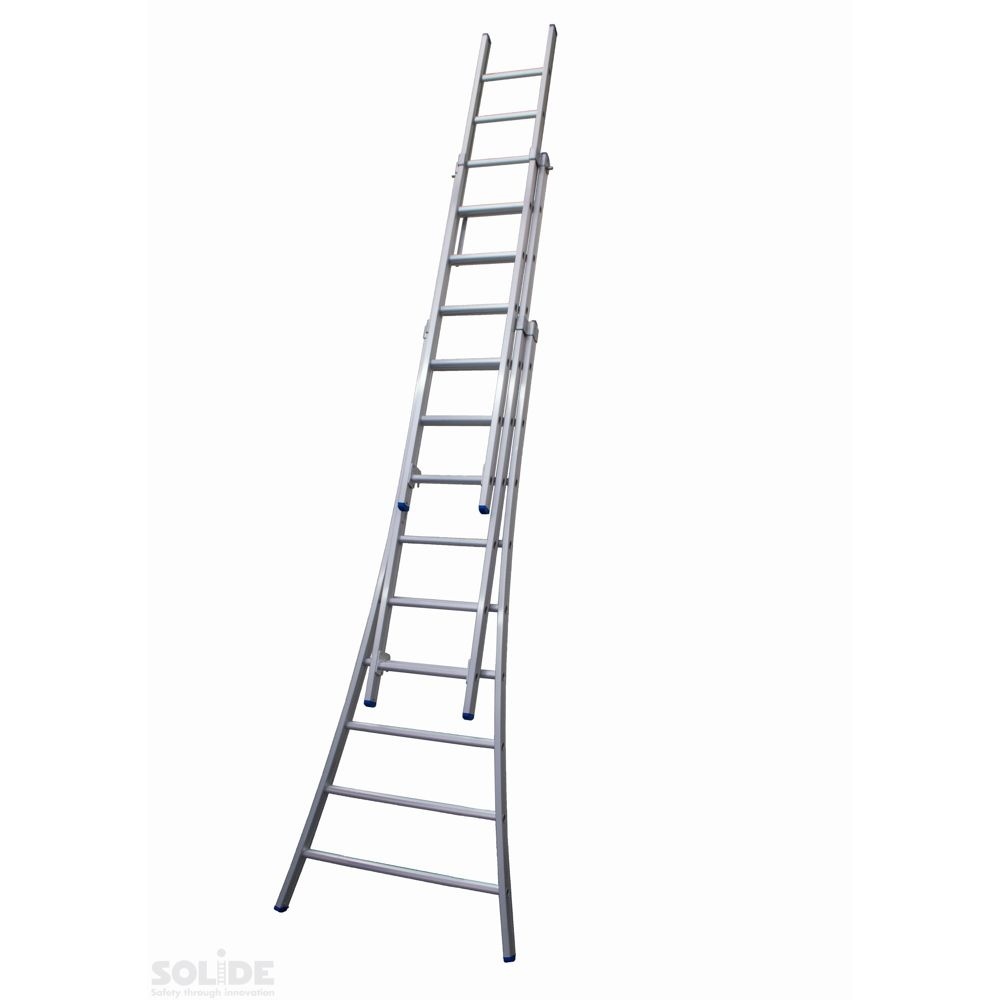 Ladder Type D gecoat driedelig uitgebogen 3x9 sporten