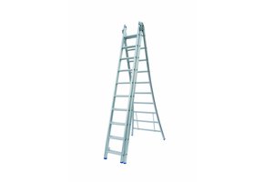 Solide Ladder Type D gecoat driedelig uitgebogen 3x10 sporten