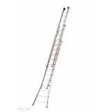 Ladder Type D gecoat driedelig uitgebogen 3x12 sporten + gevelrollen