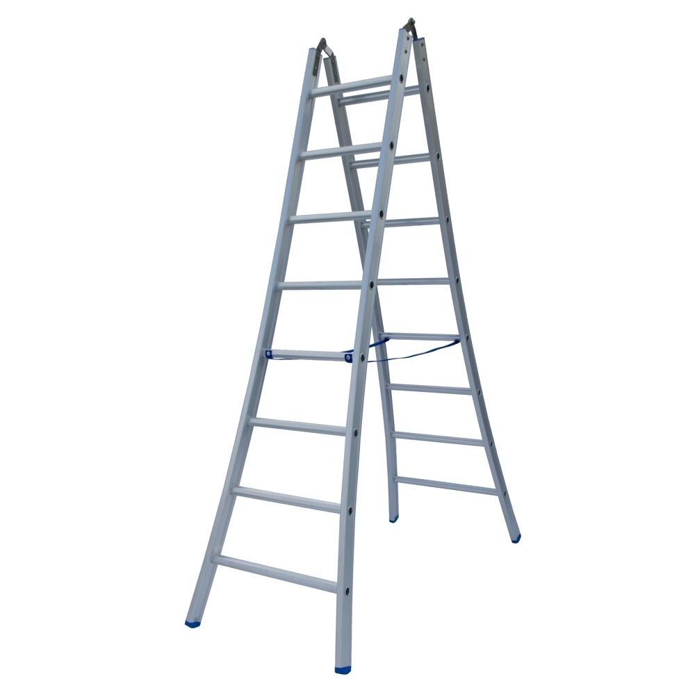 Scharnierladder Type B dubbel uitgebogen 2x7 sporten