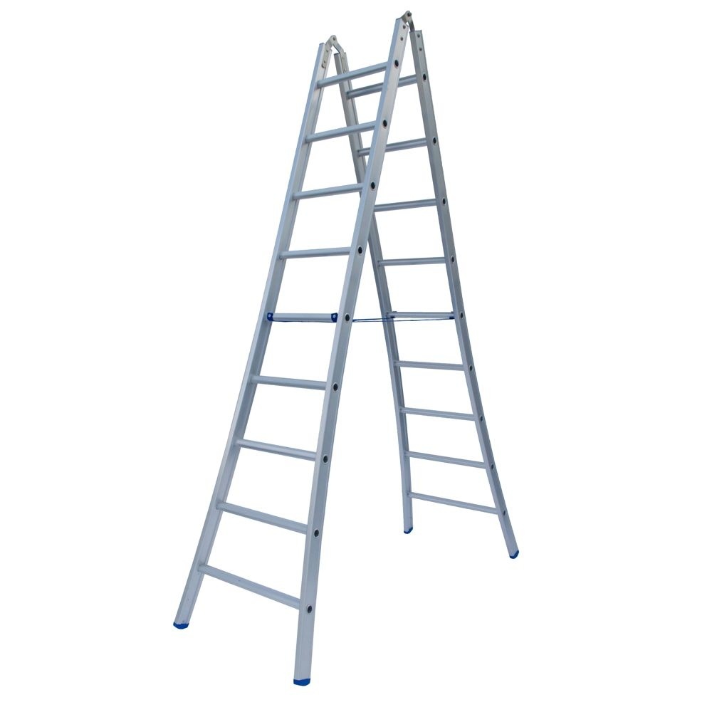 Scharnierladder Type B dubbel uitgebogen 2x14 sporten