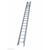 Schuifladder met touw Type E22 gecoat dubbel recht 2x22 sporten + stabiliteitsbalk