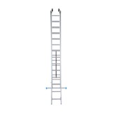 Eurostairs Reform ladder dubbel recht 2x12 sporten + gevelrollen