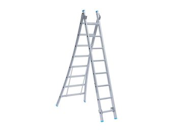 Eurostairs Reform ladder dubbel uitgebogen 2x7 sporten