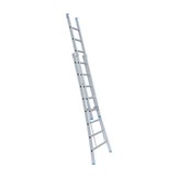 Eurostairs Opsteek ladder dubbel uitgebogen 2x16 sporten + gevelrollen