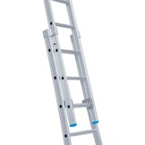 Eurostairs Opsteek ladder dubbel uitgebogen 2x16 sporten + gevelrollen