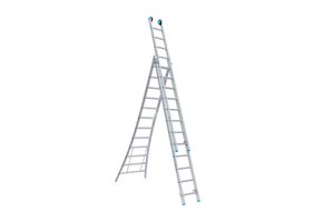 Eurostairs Reform ladder driedelig uitgebogen 3x7 sporten