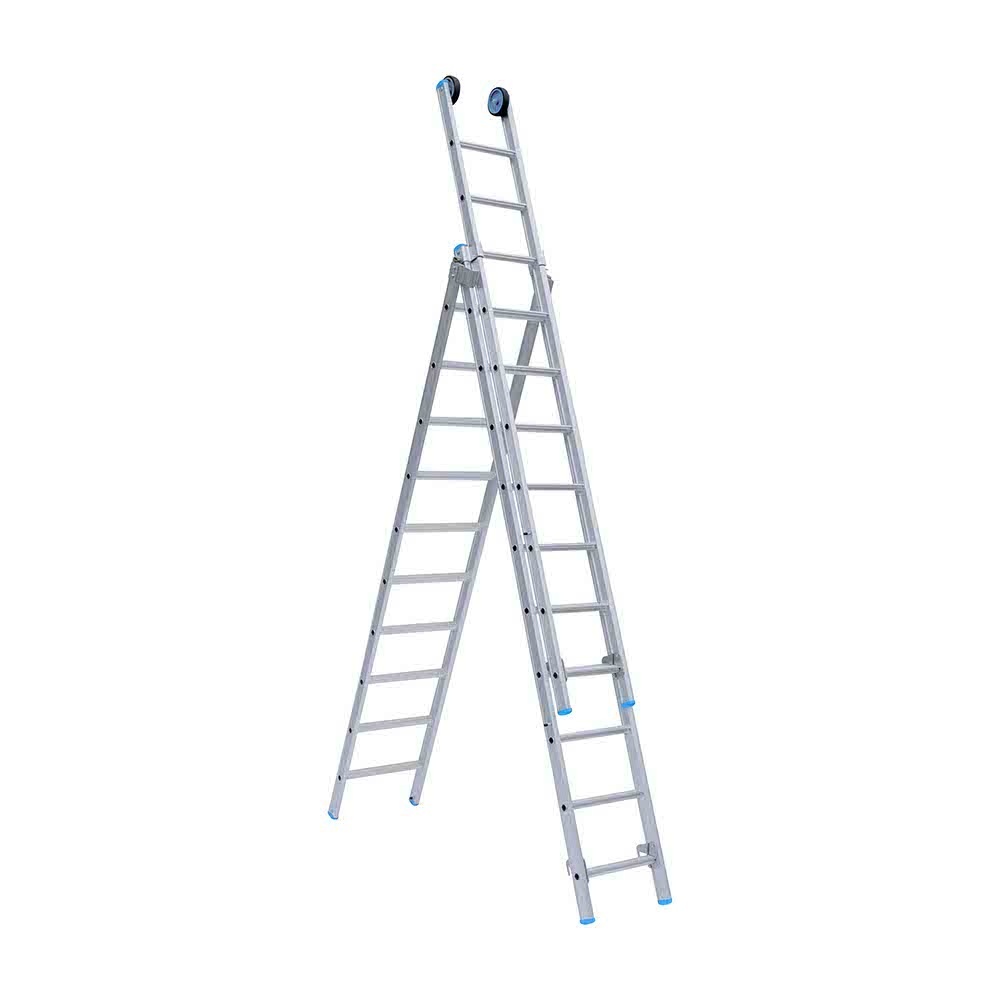 Eurostairs Reform ladder driedelig recht 3x8 sporten