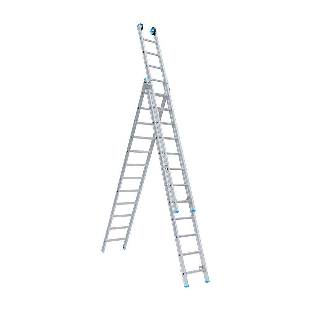afwijzing Werkwijze Landschap Eurostairs opsteek ladder driedelig recht 3x14 sporten+gevelrollen -  Bordestrapshop.nl