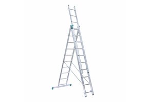 Eurostairs home reform ladder driedelig recht 3x10 sporten