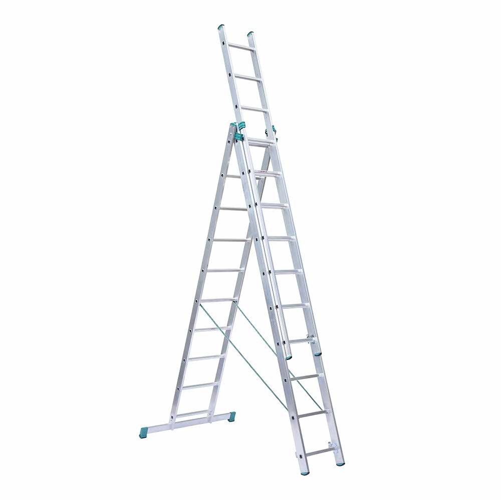 Eurostairs home reform ladder driedelig recht 3x10 sporten