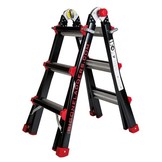BigOne telescopische vouwladder 4x3 zwart