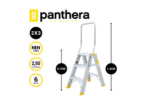 Panthera Dubbele trap 2x3 treden