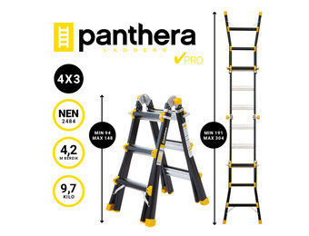 Panthera Multiladder PRO 4x3 Zwart