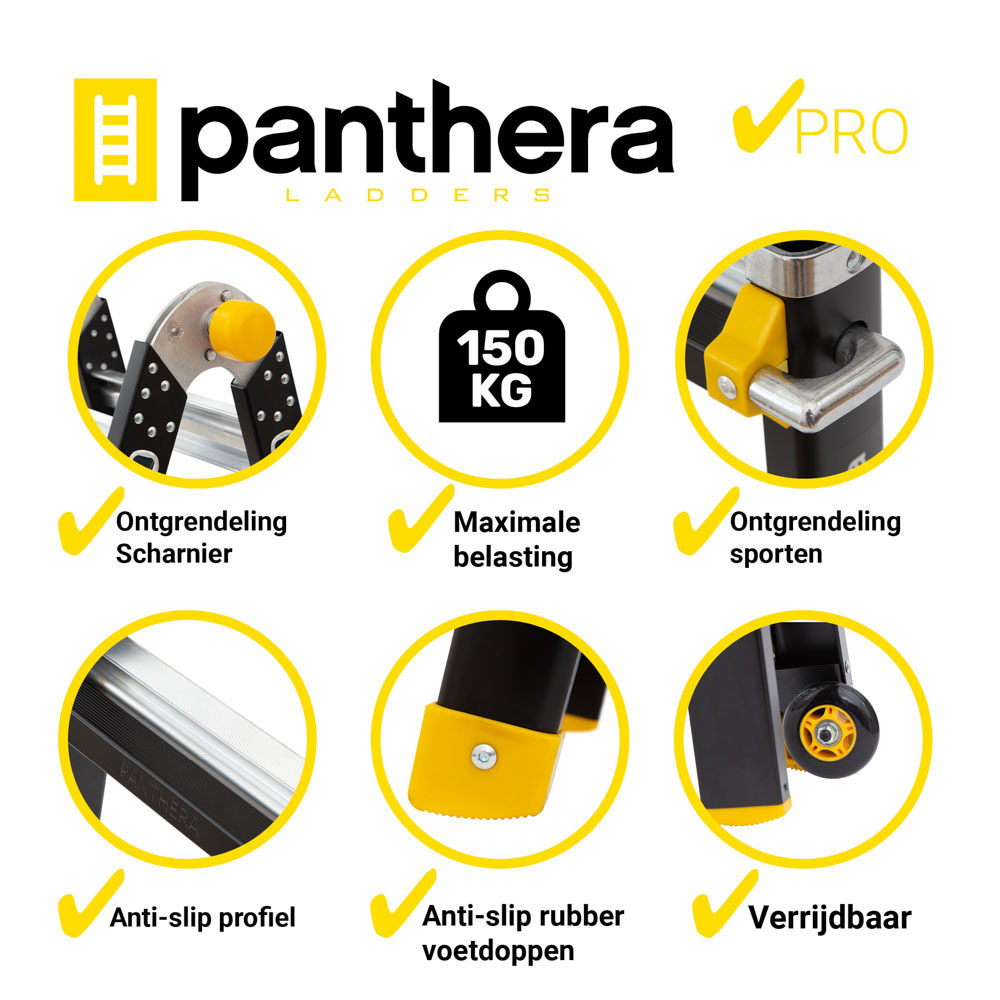 Panthera Multiladder PRO 4x5 Zwart