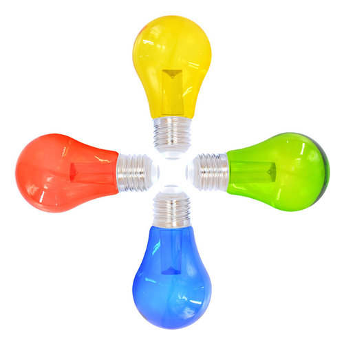 Mix kolorowych żarówek LED Ø60 (4 kolory)