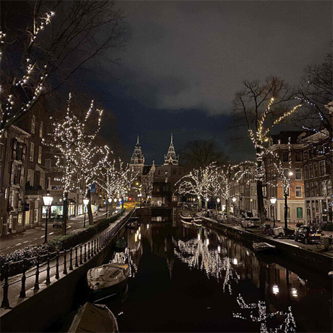 Łączone lampki świąteczne | Ciepła biel | 80 metrów z 800 światełkami | gumowe