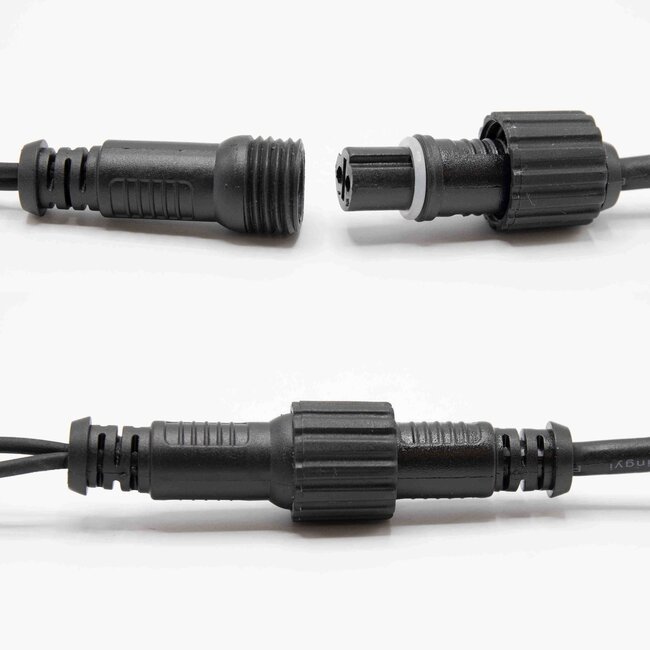 Łączone lampki świąteczne | Zimna biel | 50 metrów z 500 światełkami | gumowe