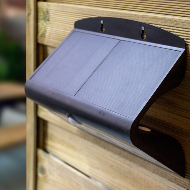 Solarny kinkiet Double Conan 6,8W z czujnikiem - czarny