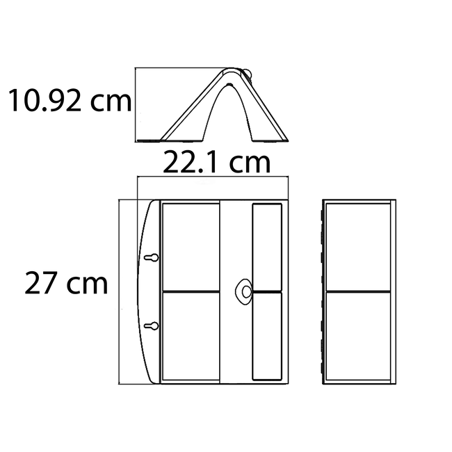 Solarny kinkiet Double Conan 6,8W z czujnikiem - czarny