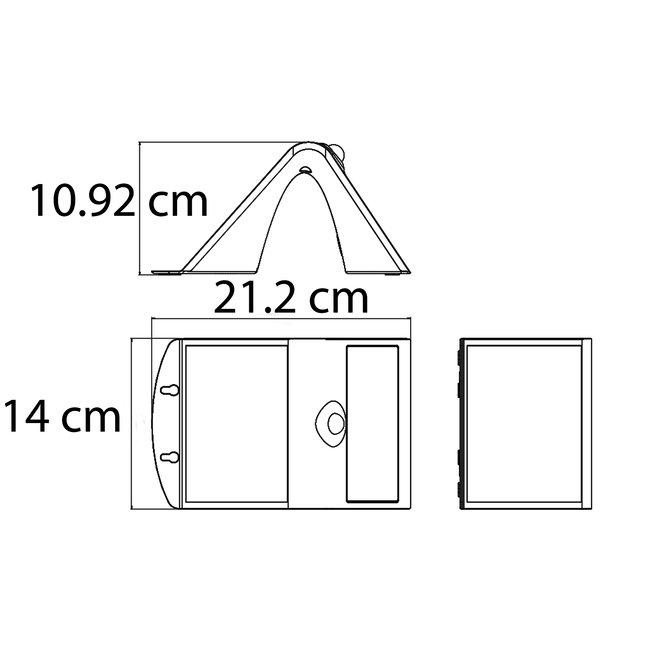 Solarny kinkiet zewnętrzny Single Conan 3,2W z czujnikiem - biały