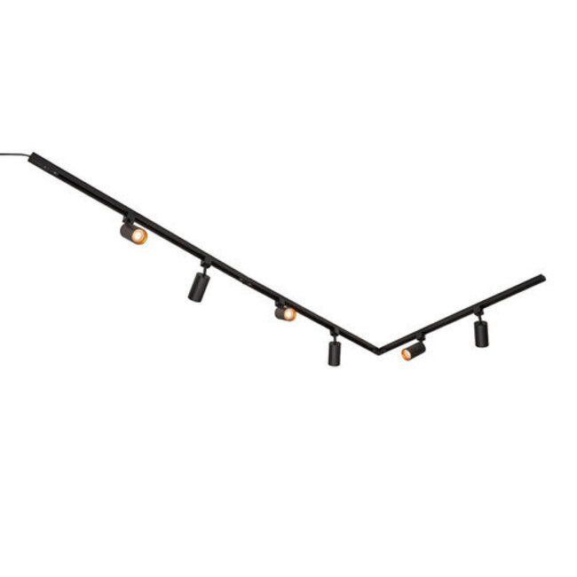 Nowoczesny 1-fazowy system oświetlenia szynowego z reflektorami Juno|3 x1 m