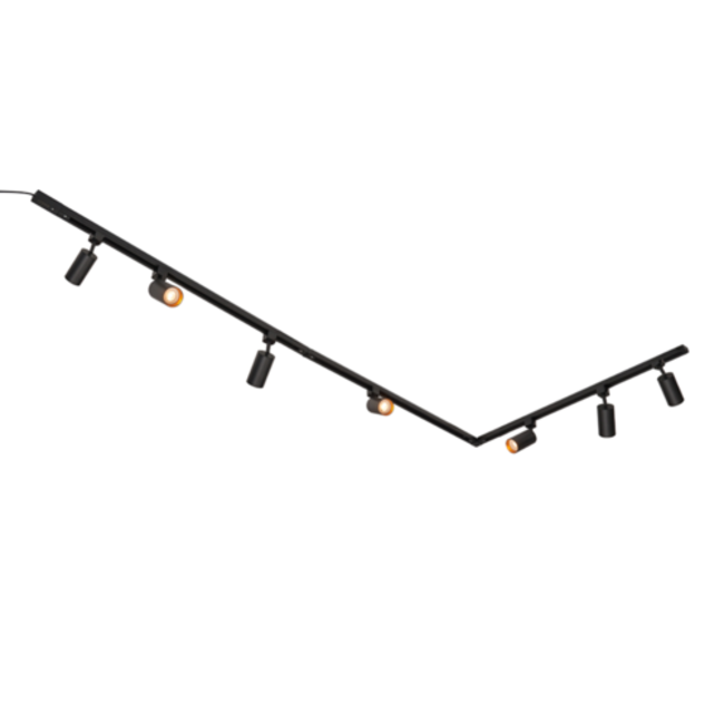 Nowoczesny 1-fazowy system oświetlenia szynowego z reflektorami Juno|3 x1 m