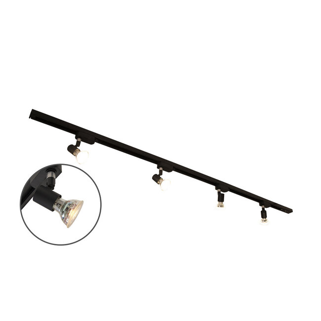 Nowoczesny 1-fazowy system oświetlenia szynowego z reflektorami Stanley|1.5 m