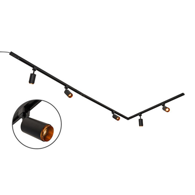 Nowoczesny 1-fazowy system oświetlenia szynowego z reflektorami Jade|3 x1 m