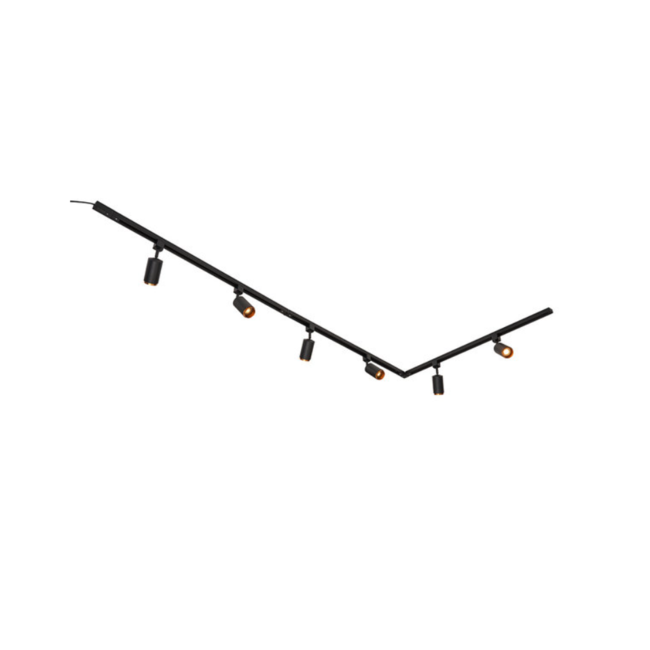 Nowoczesny 1-fazowy system oświetlenia szynowego z reflektorami Jade|3 x1 m