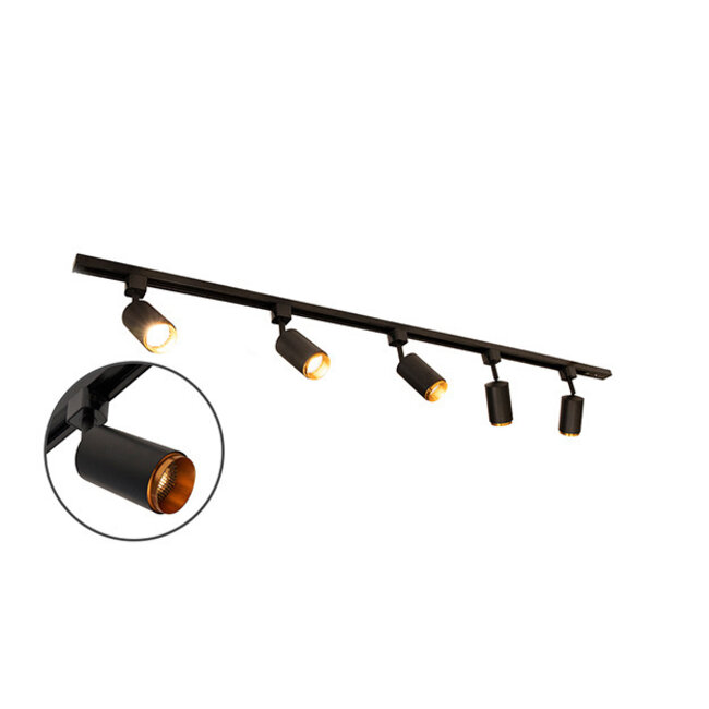 Nowoczesny 1-fazowy system oświetlenia szynowego z reflektorami Jade|1.5 m