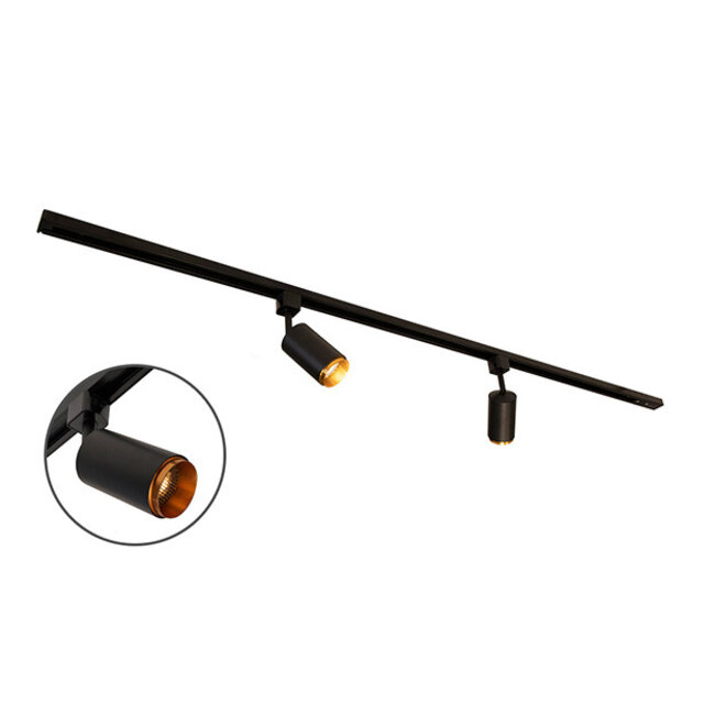 Nowoczesny 1-fazowy system oświetlenia szynowego z reflektorami Jade|1.5 m