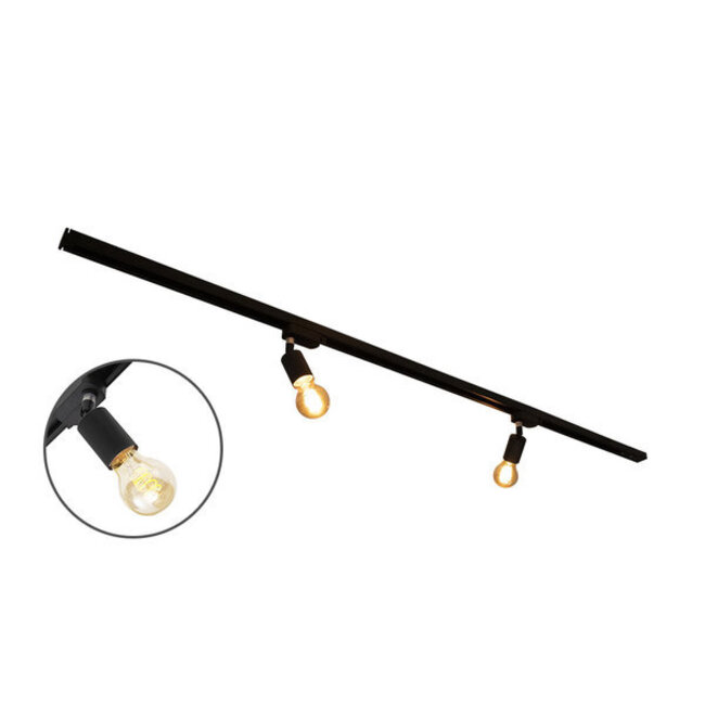 Nowoczesny 1-fazowy system oświetlenia szynowego z  reflektorami Jax|1.5 m
