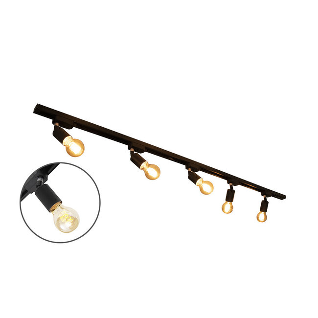 Nowoczesny 1-fazowy system oświetlenia szynowego z  reflektorami Jax|1.5 m