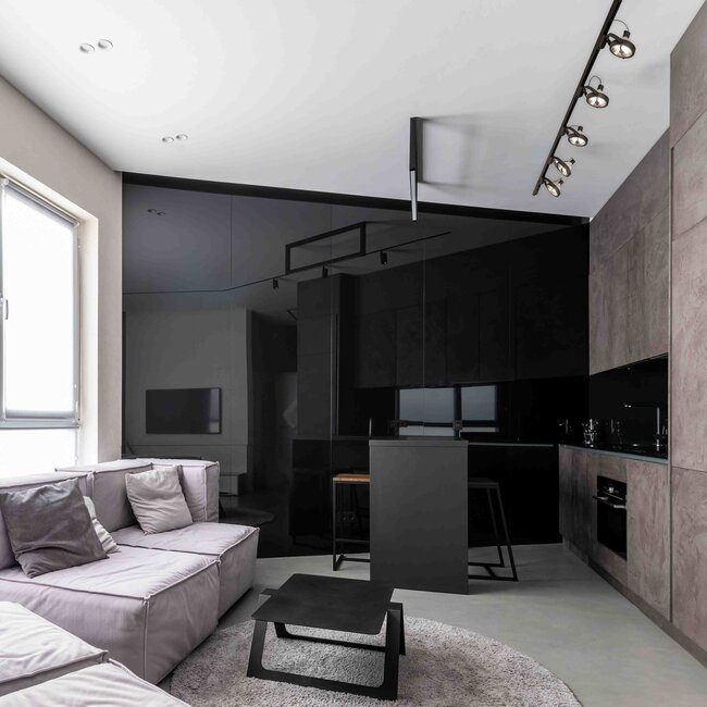 Nowoczesny 1-fazowy system oświetlenia szynowego z reflektorami Skaly |1,5 m