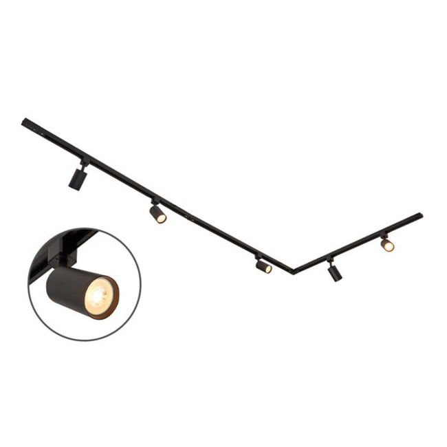 Nowoczesny 1-fazowy system oświetlenia szynowego z reflektorami Jill|3 x1 m