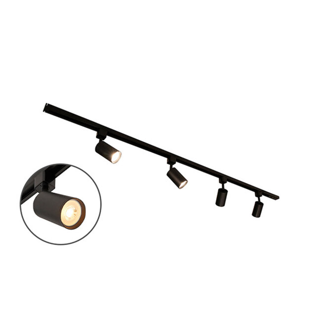 Nowoczesny 1-fazowy system oświetlenia szynowego z reflektorami Jill|1.5 m