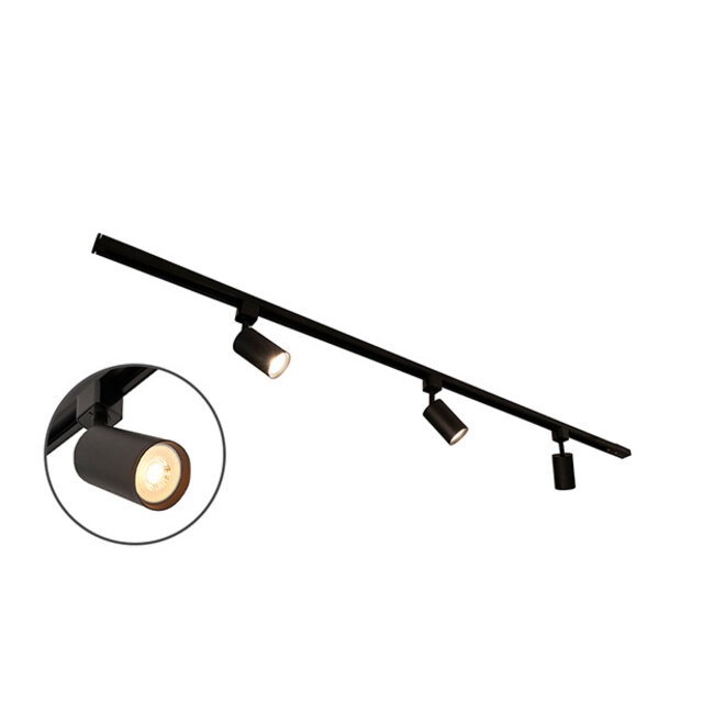 Nowoczesny 1-fazowy system oświetlenia szynowego z reflektorami Jill|1.5 m