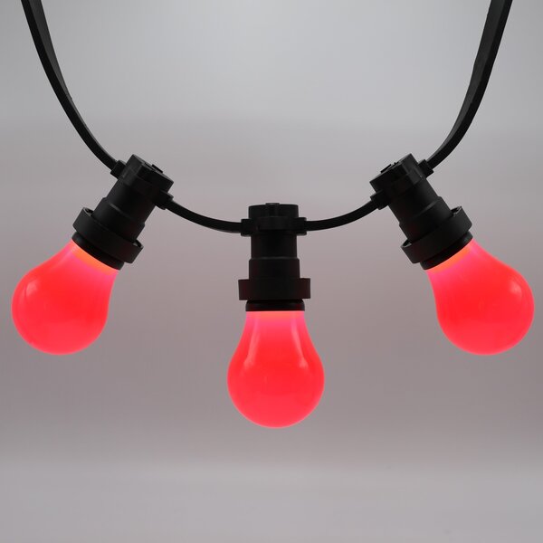 2 i 5 watowa czerwona lampa z dużym kloszem Ø60