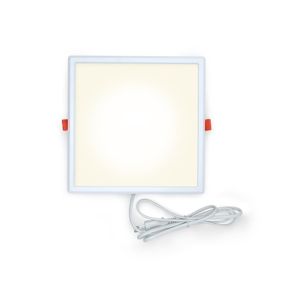 Reflektor wpuszczany LED kwadratowy - 18 W - 220 x 220 mm